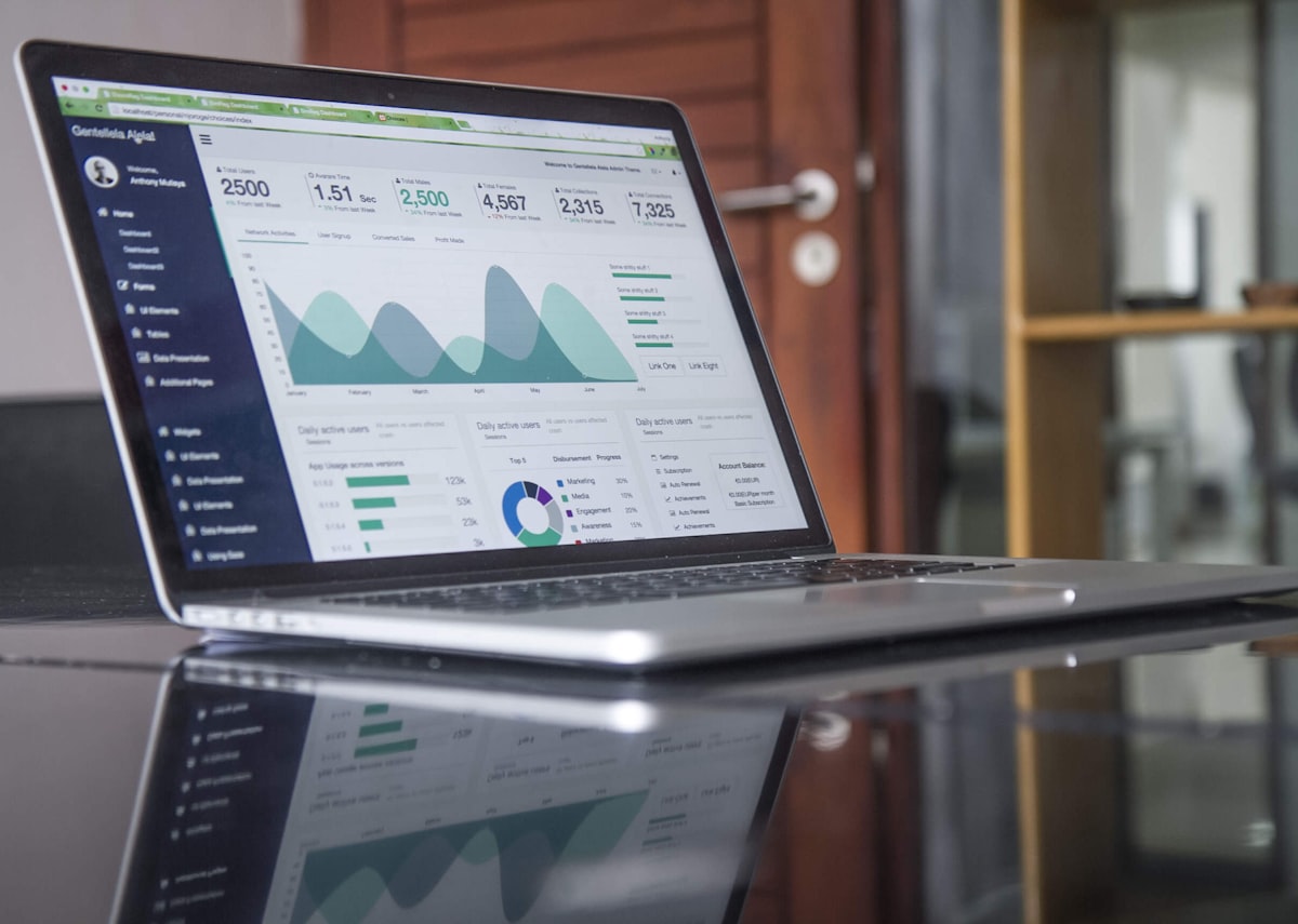 Digital marketer reviewing analytics and campaign metrics