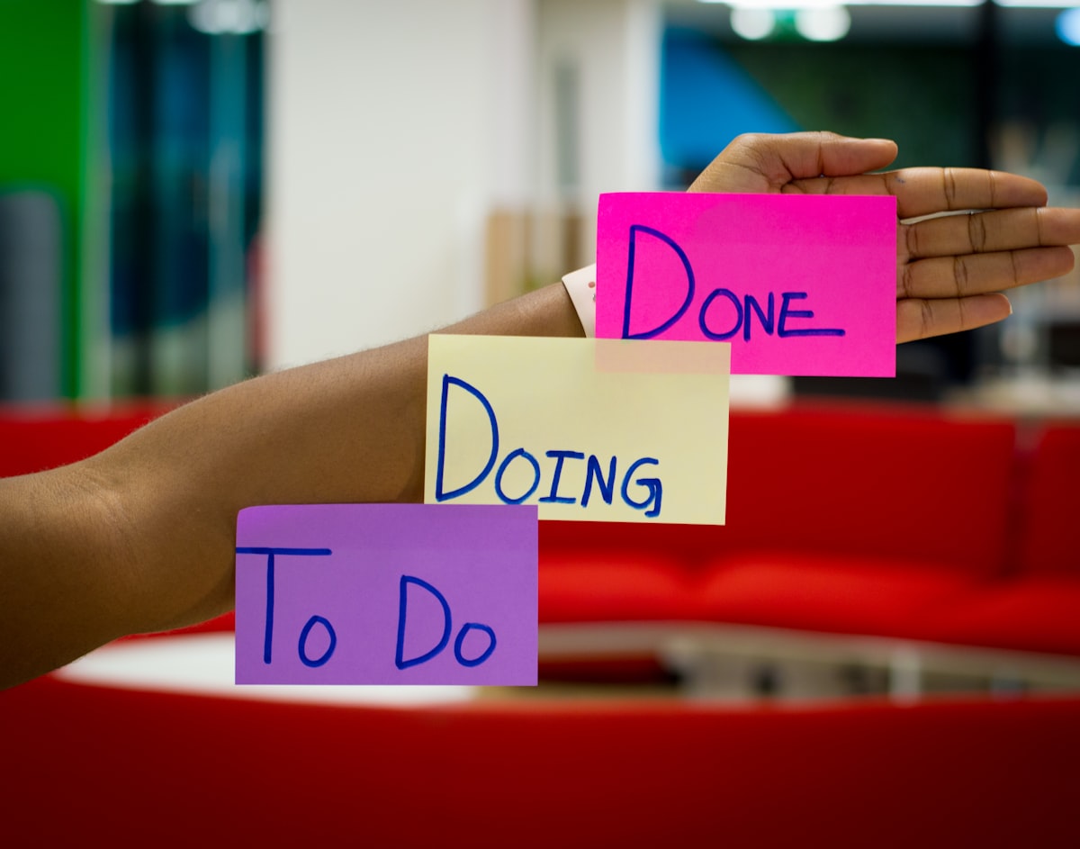 Content planner organising social media posts on a calendar
