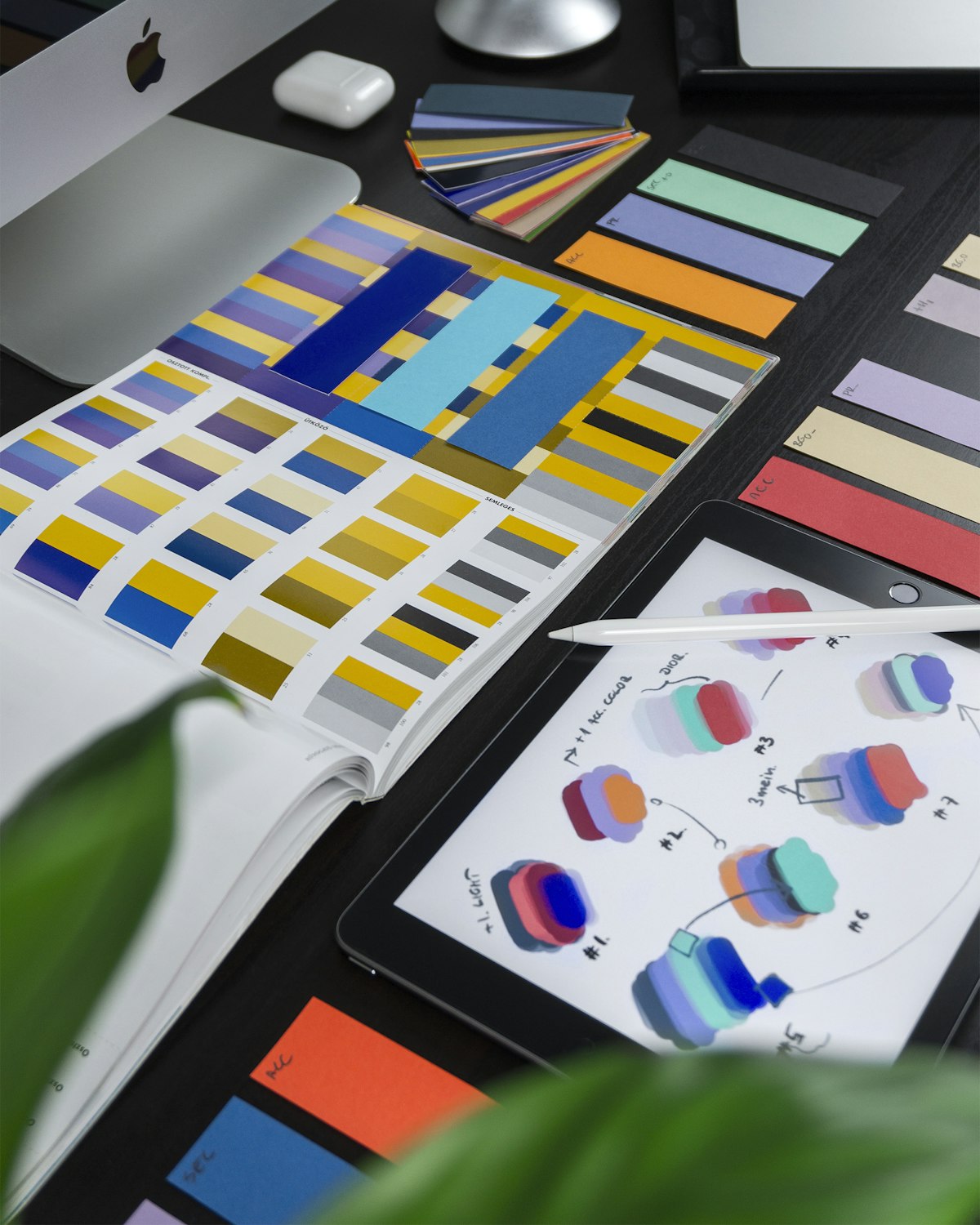 Designer refining brand colour palette